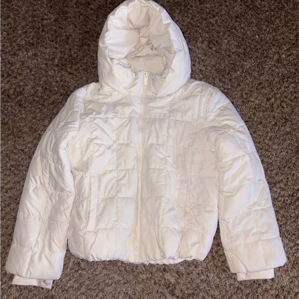 Abercrombie Kids White Puffer Jacket